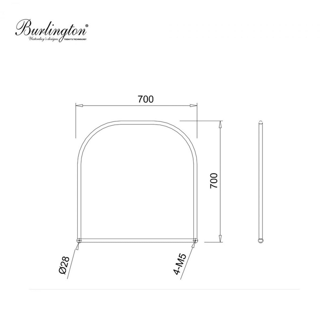 Burlington Curved Framed Mirror