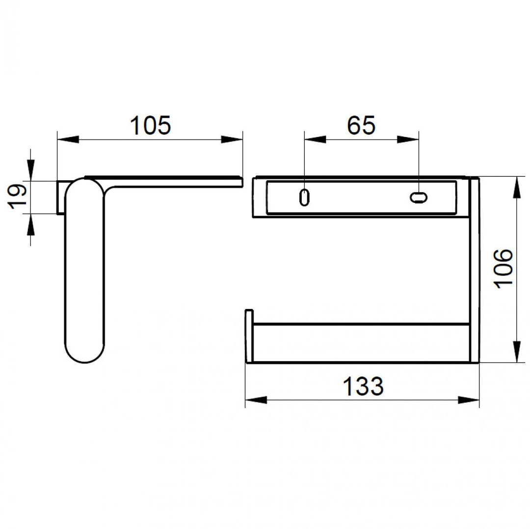 Keuco Plan Toilet Paper Holder With Shelf