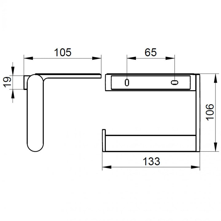 Keuco Plan Toilet Paper Holder With Shelf