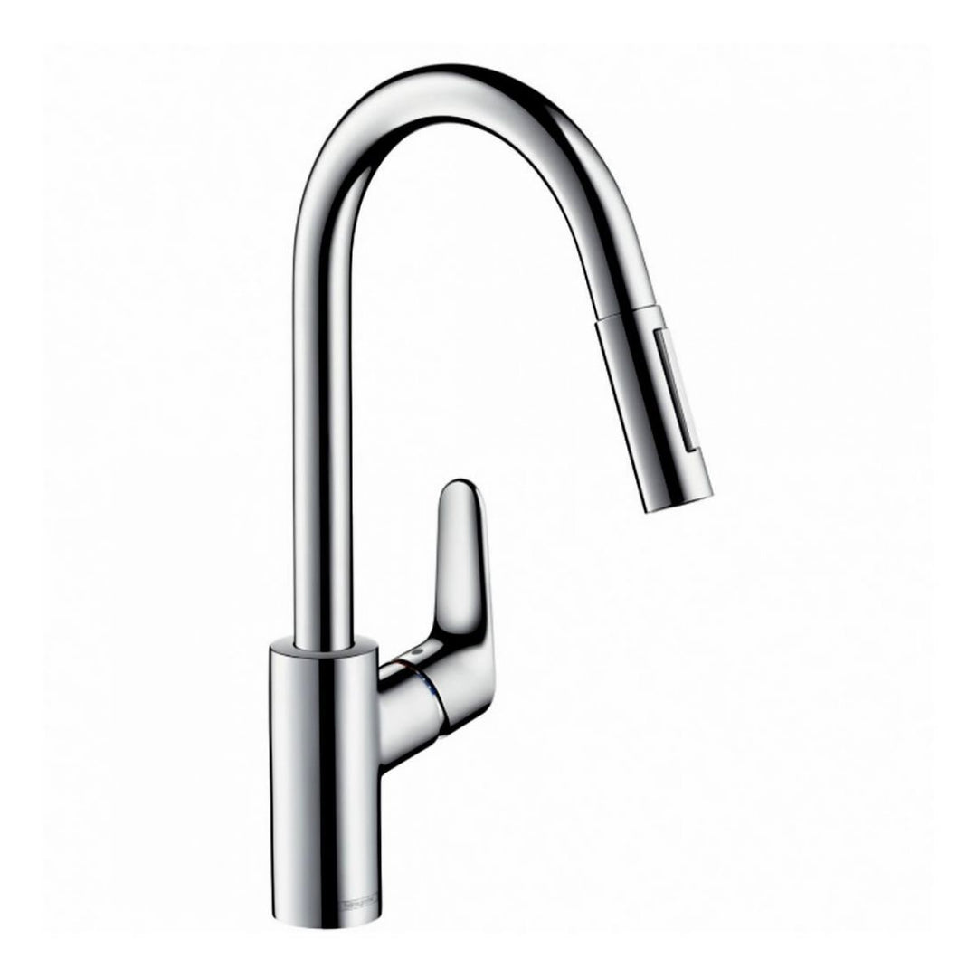 Hansgrohe Focus 240 Kitchen Mixer Tap With Pull-Out Spray