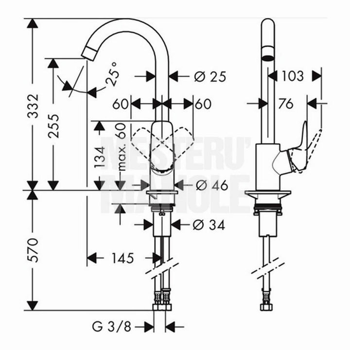 Hansgrohe Logis 260 Kitchen Mixer Tap