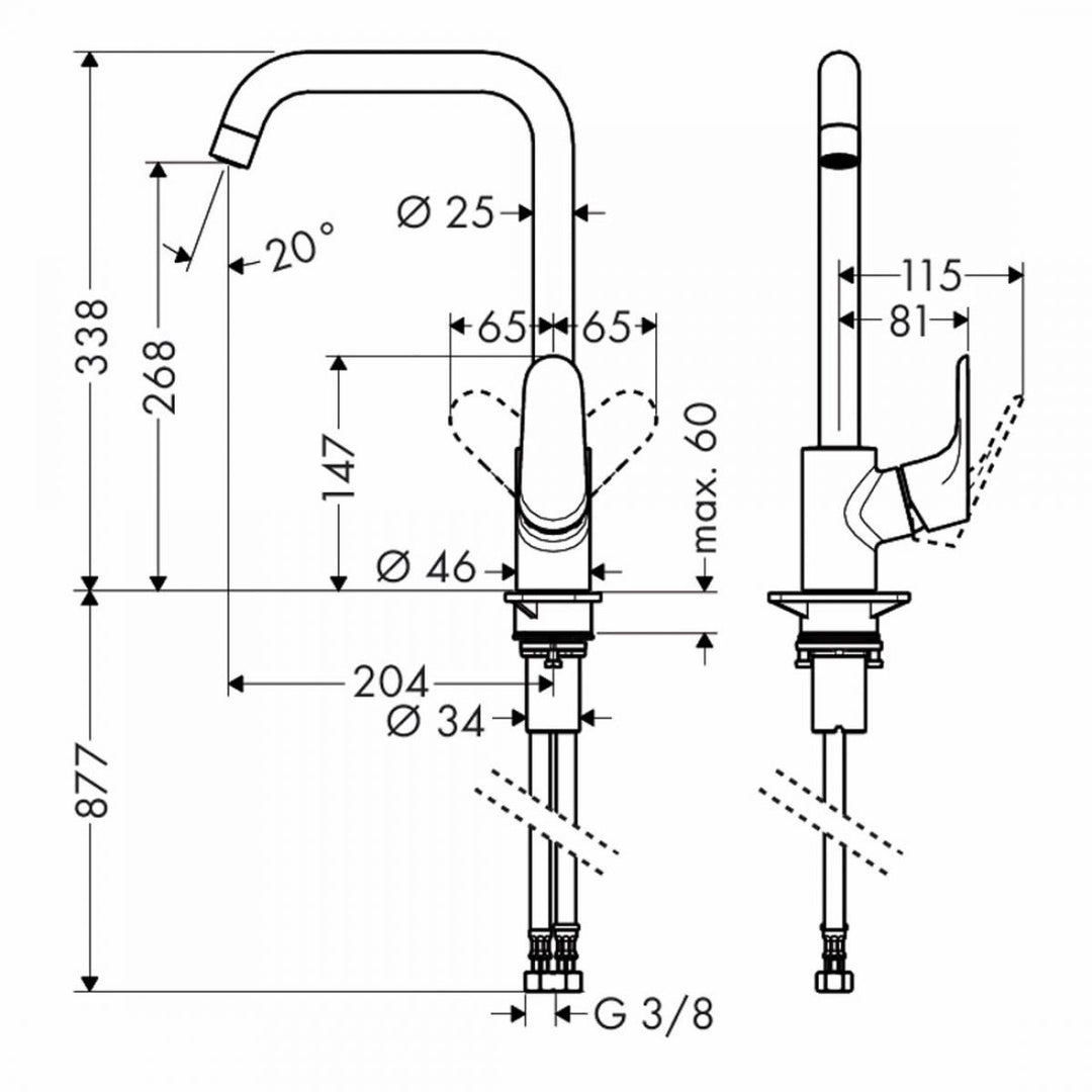 Hansgrohe Focus 260 Kitchen Mixer Tap