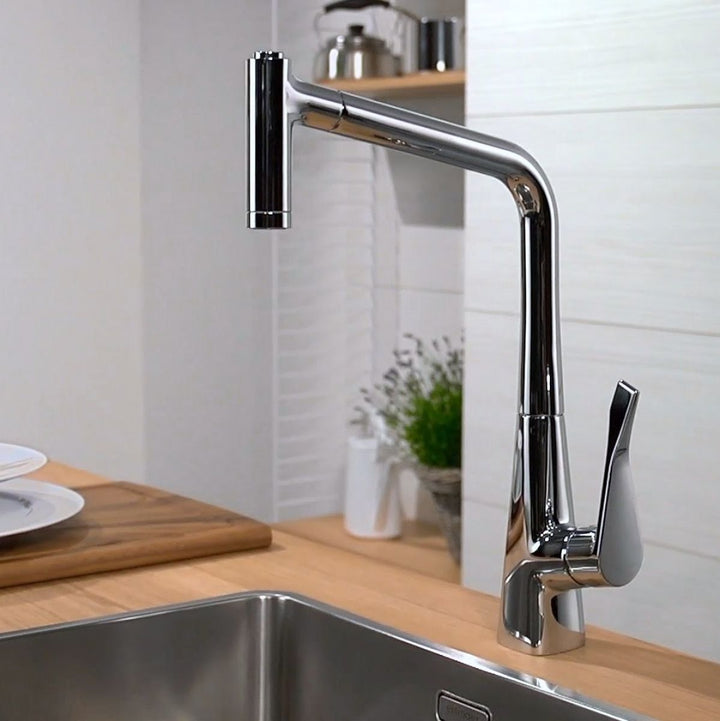 Hansgrohe Metris Select 320 Kitchen Mixer Tap With Pull-Out Spray