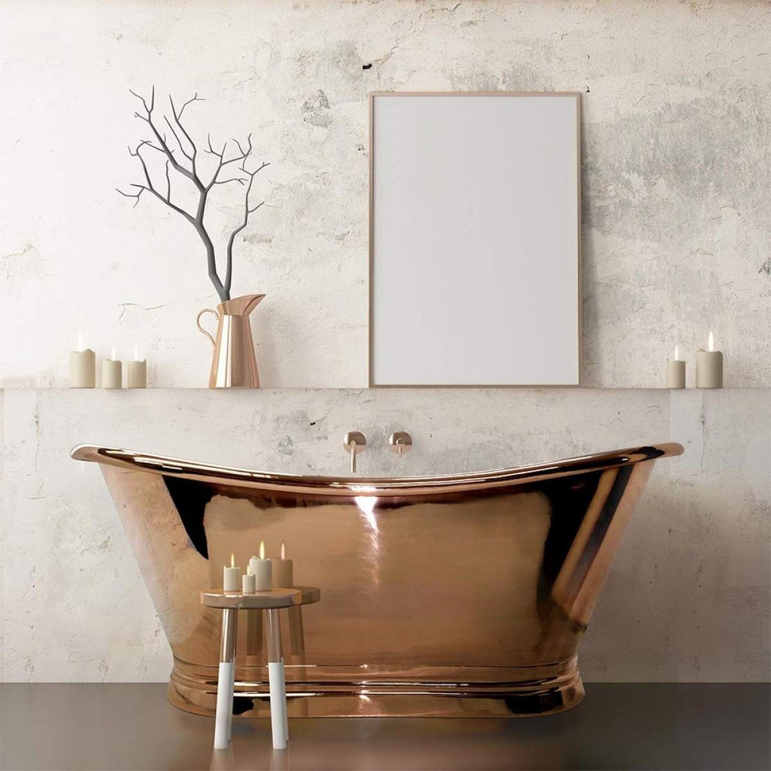 BC Designs Classic Roll Top Copper Boat Bath