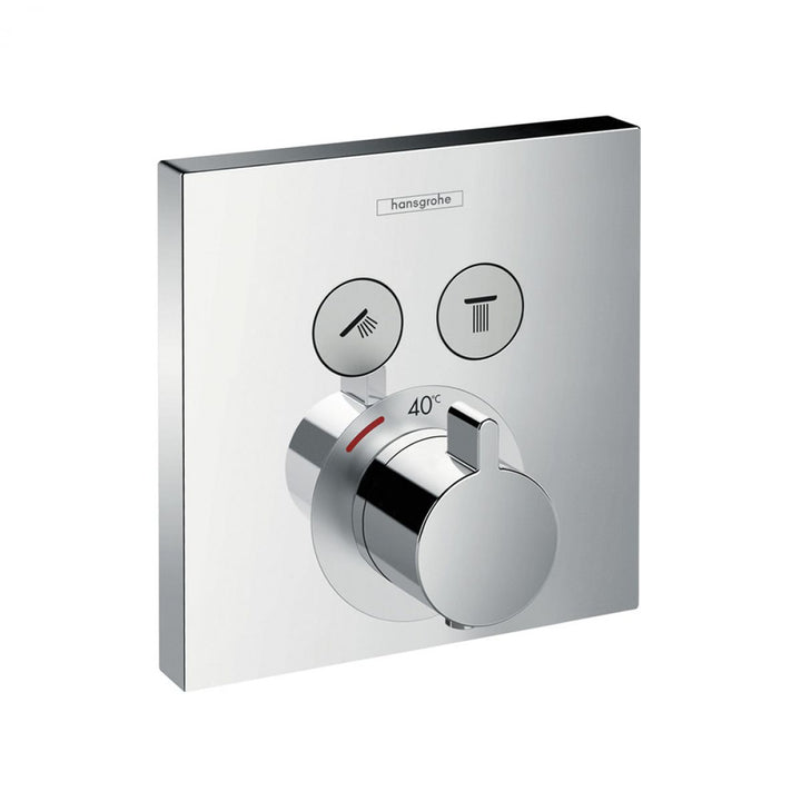 Hansgrohe Square Select Valve with Raindance 300 Overhead Shower and Select Rail Kit