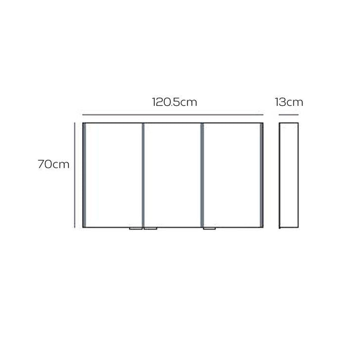 HIB Xenon 120 LED Aluminium Bathroom Cabinet