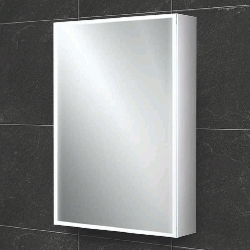 HIB Qubic 50 LED Aluminium Bathroom Cabinet – Bathrooms Direct Yorkshire