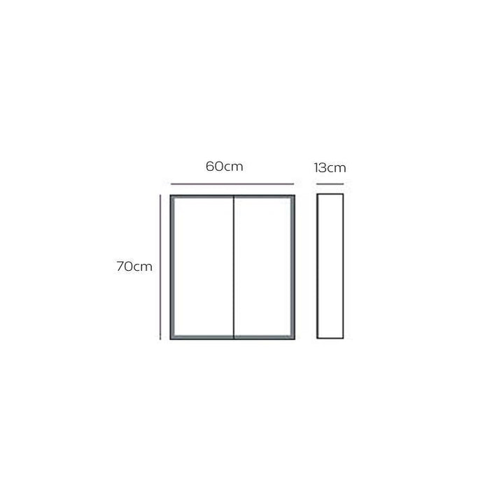 HIB Qubic 60 LED Aluminium Bathroom Cabinet