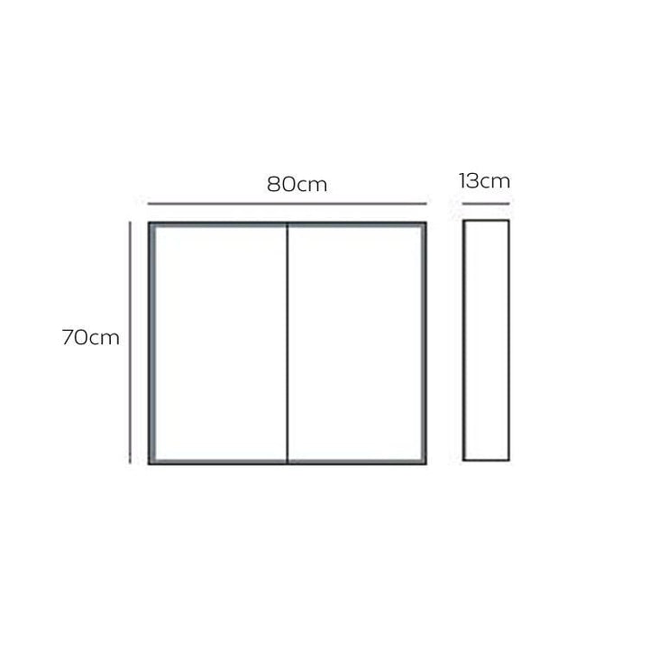 HIB Qubic 80 LED Aluminium Bathroom Cabinet