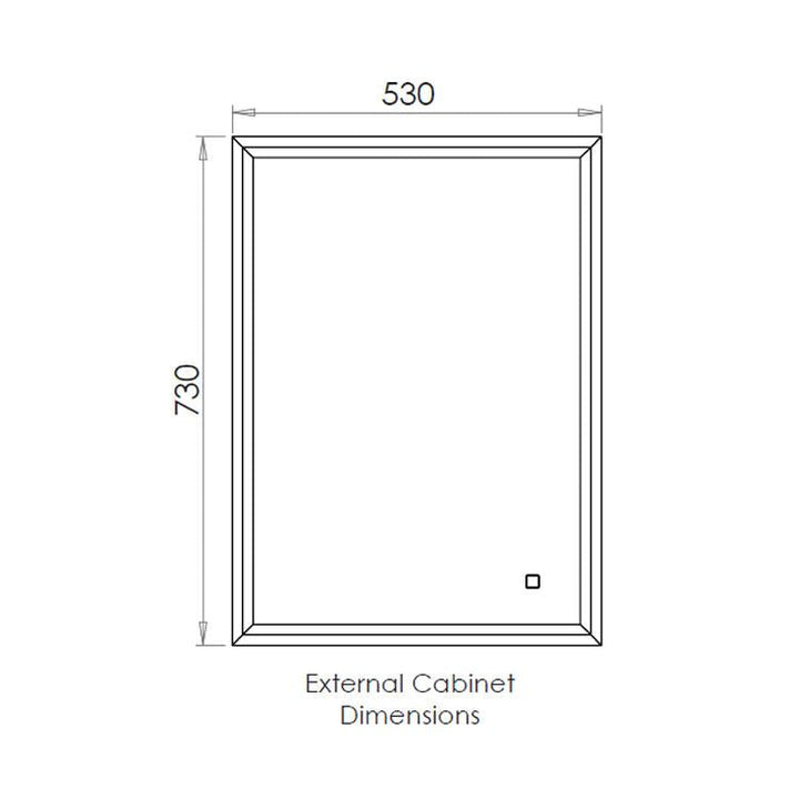 HIB Vanquish 500mm LED Recessed Mirror Cabinet