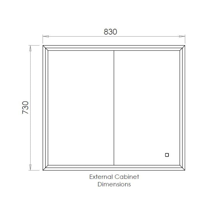 HIB Vanquish 800mm LED Recessed Mirror Cabinet