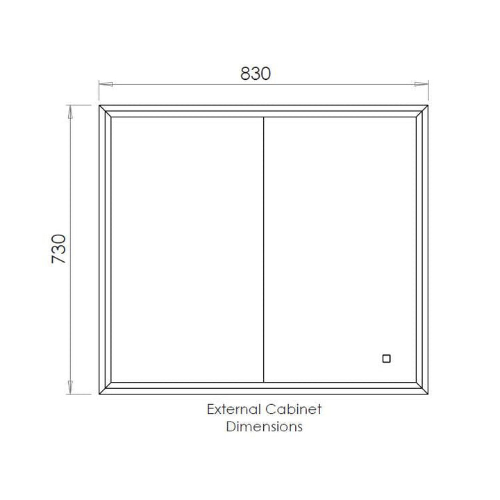 HIB Vanquish 800mm LED Recessed Mirror Cabinet