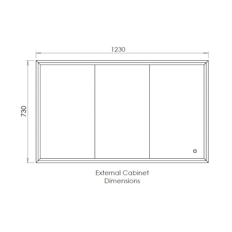 HIB Vanquish 1200mm LED Recessed Mirror Cabinet