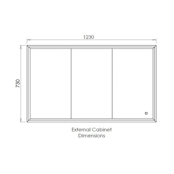 HIB Vanquish 1200mm LED Recessed Mirror Cabinet