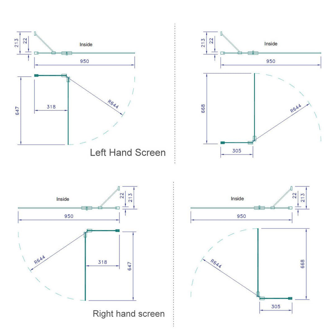 Kudos Inspire 2 Panel Out-Swing Bath Screen