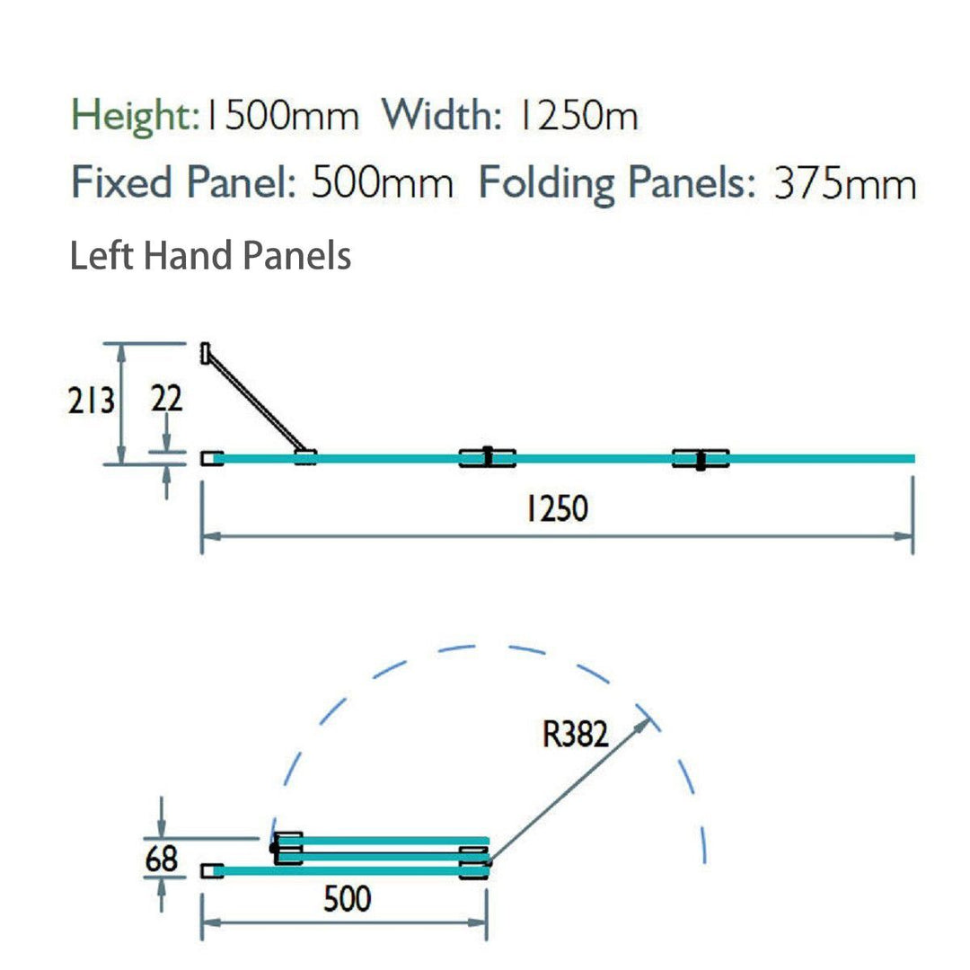 Kudos Inspire 3 Panel In-Fold Bath Screen