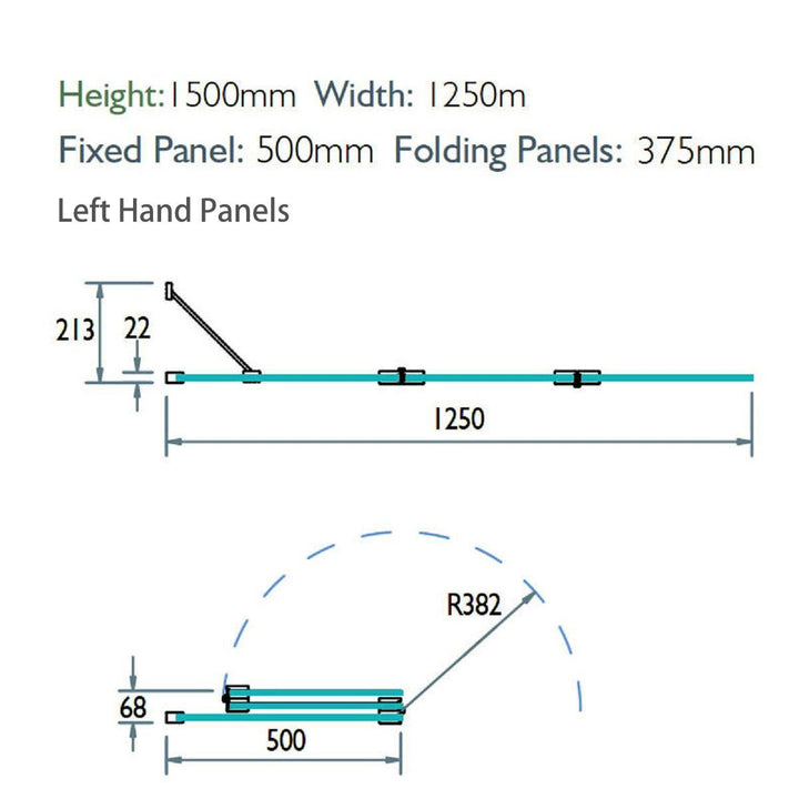 Kudos Inspire 3 Panel In-Fold Bath Screen