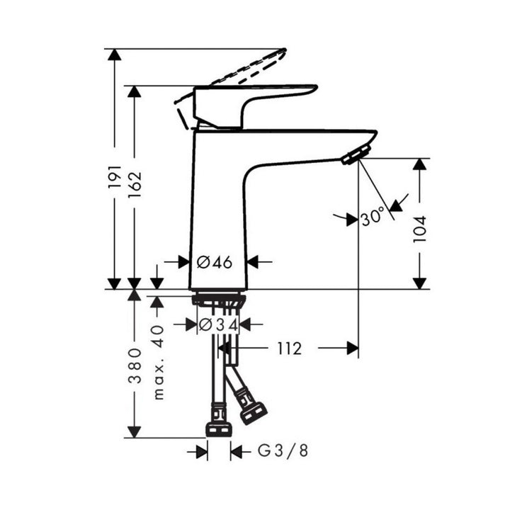 Hansgrohe Talis E 110 Basin Mixer