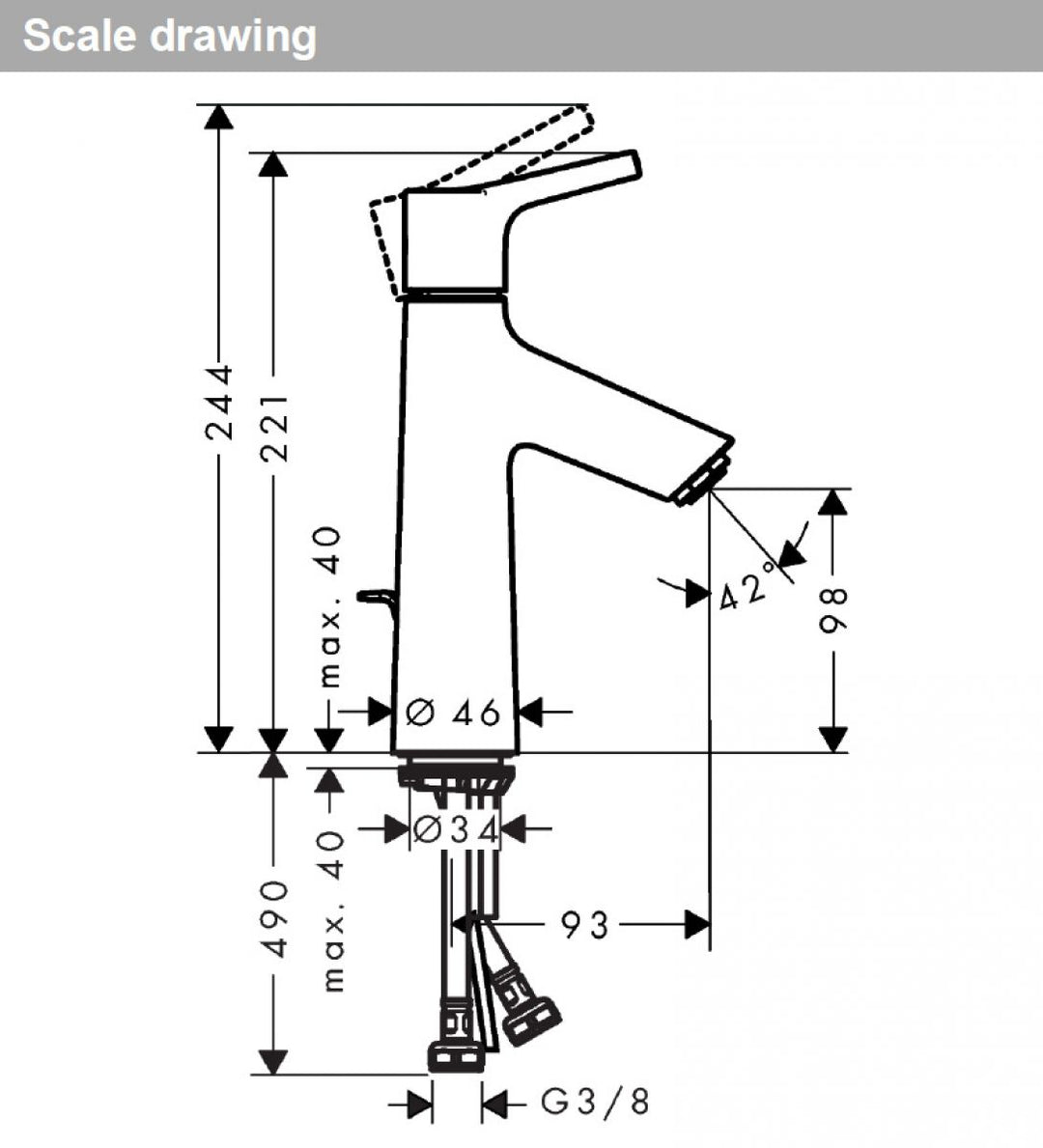 Hansgrohe Talis S 100 Basin Mixer