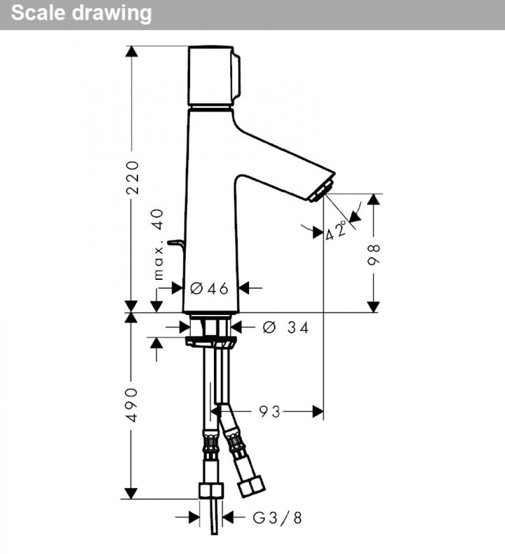 Hansgrohe Talis S Select 100 Basin Mixer