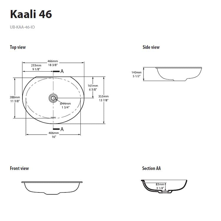 Victoria + Albert Kaali Undermount Basin