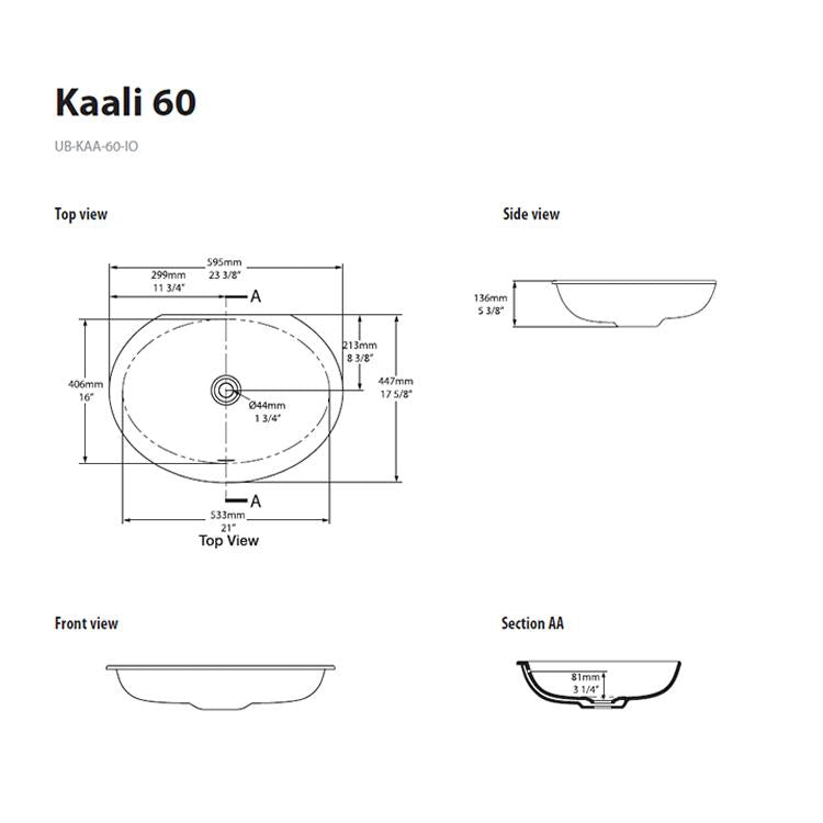 Victoria + Albert Kaali Undermount Basin