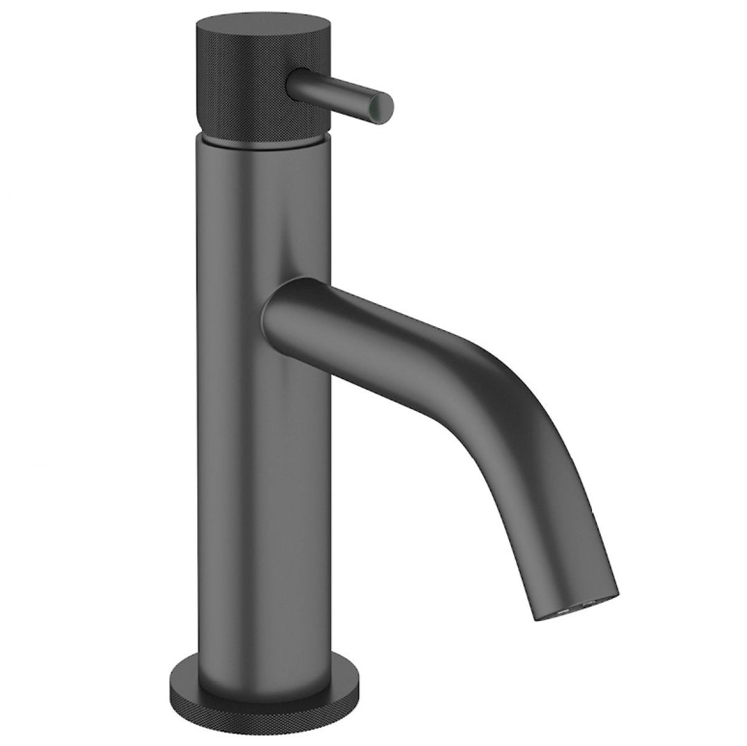 Crosswater MPRO Matt Black Knurled Monobloc Basin Tap