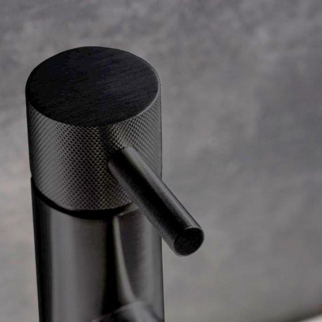 Crosswater MPRO Matt Black Knurled Monobloc Basin Tap