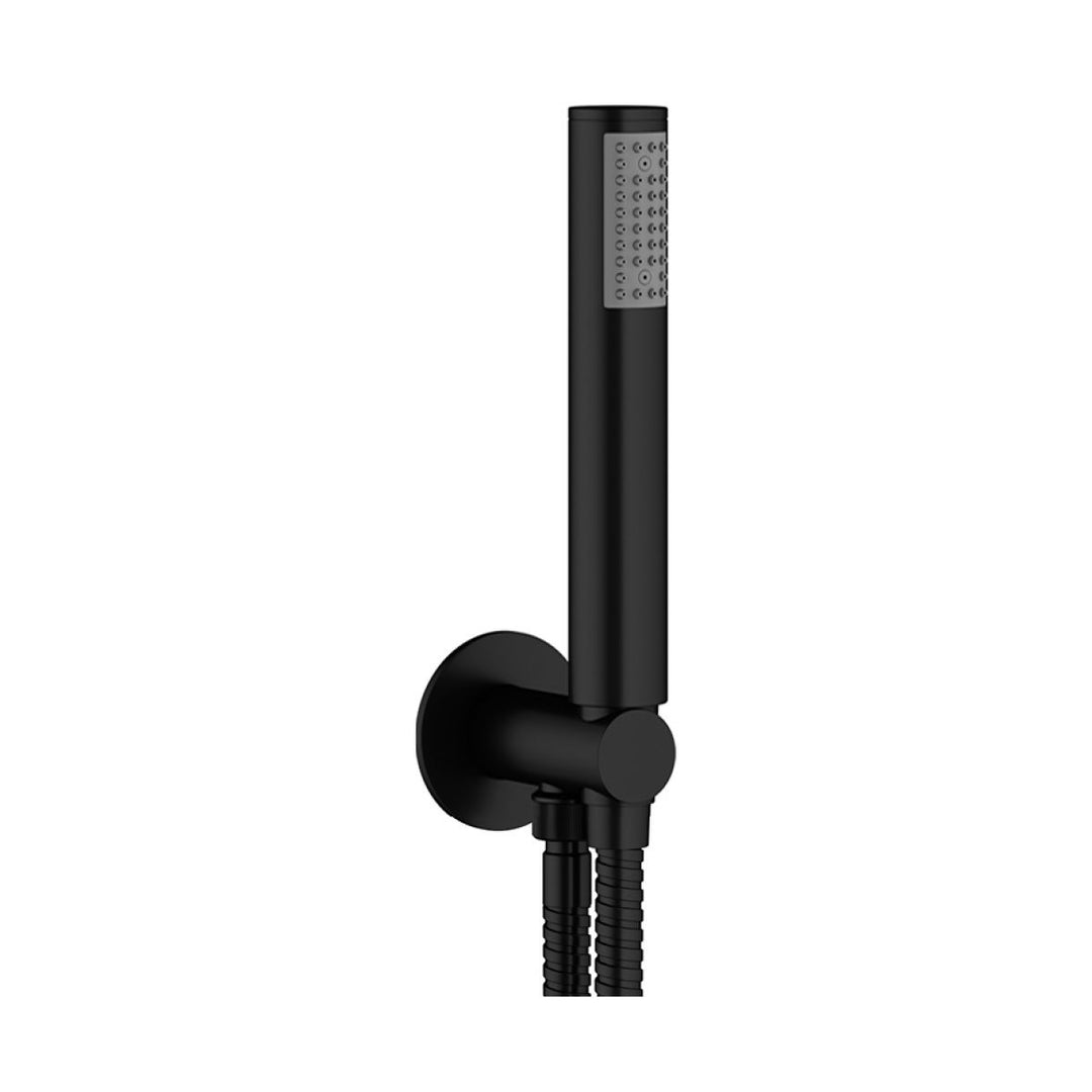 Crosswater MPRO Matt Black Handset and Hose with Wall Outlet