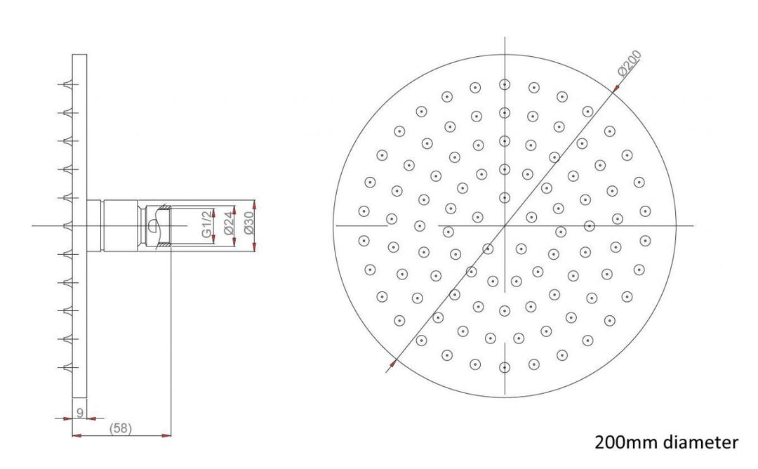 Crosswater MPRO Matt Black Shower Head