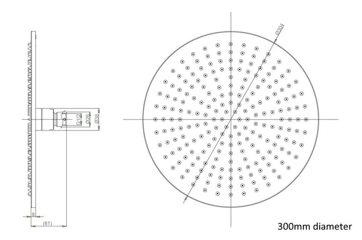 Crosswater MPRO Matt Black Shower Head