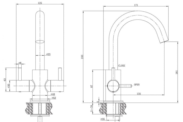 Crosswater MPRO Chrome Twin Lever Basin Mixer Tap