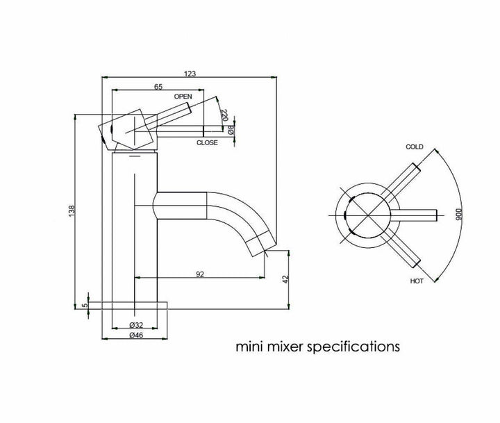 Crosswater MPRO Mini Monobloc Basin Tap In Chrome