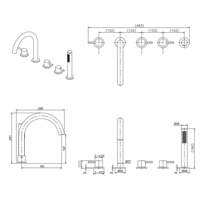 Crosswater MPRO Chrome Bath Shower Mixer