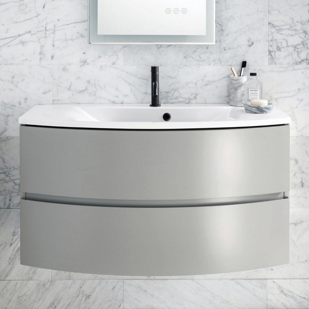 Crosswater Svelte 800mm Vanity Unit & Cast Mineral Marble Basin