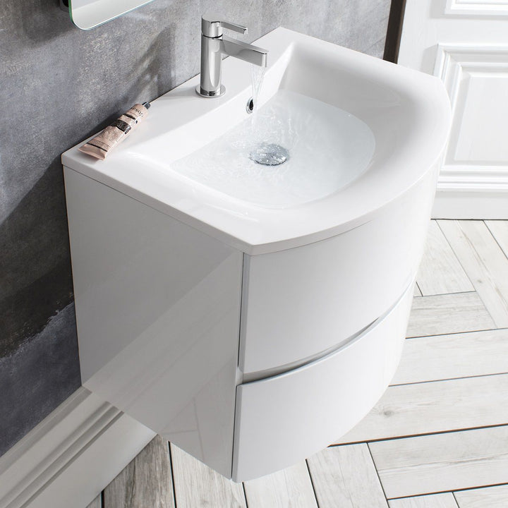 Crosswater Svelte 600mm Vanity Unit & Cast Mineral Marble Basin