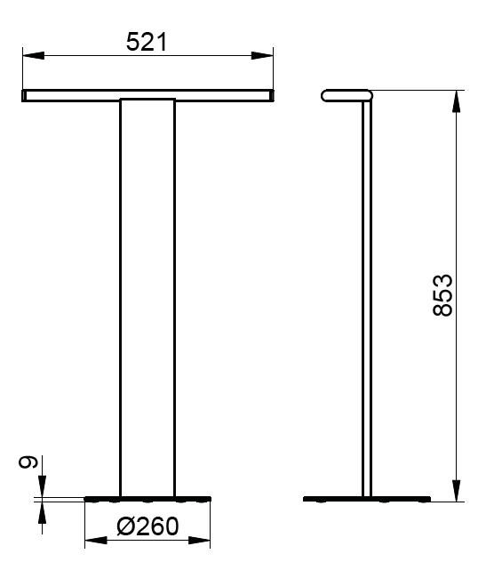 Keuco Universal Floorstanding Double Towel Rail