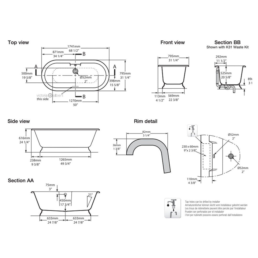 Victoria + Albert York Freestanding Bath