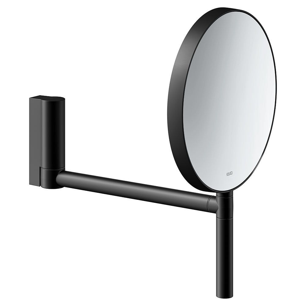 Keuco Plan Wall Mounted Cosmetic Mirror In Matt Black