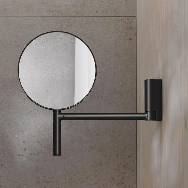 Keuco Plan Wall Mounted Cosmetic Mirror In Matt Black