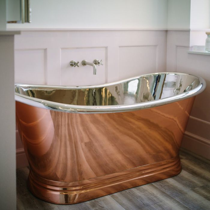 BC Designs Classic Roll Top Copper/Nickel Boat Bath