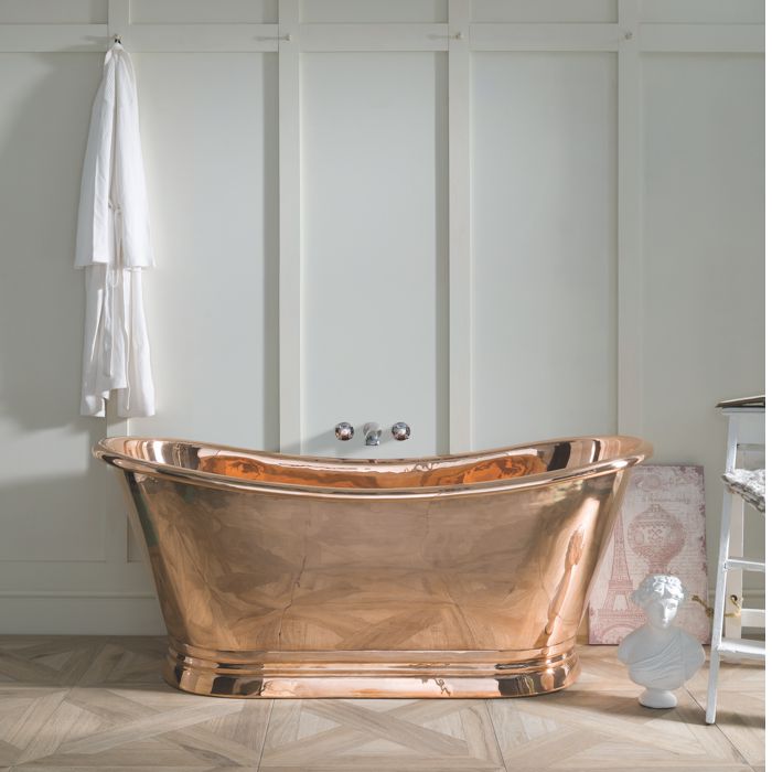 BC Designs Classic Roll Top Copper Boat Bath