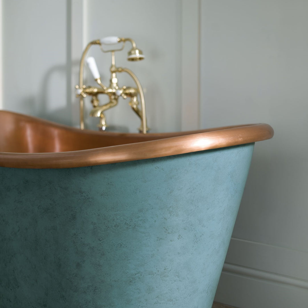 BC Designs Verdigris Copper Freestanding Boat Bath