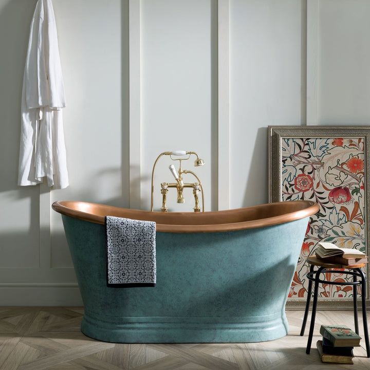 BC Designs Verdigris Copper Freestanding Boat Bath