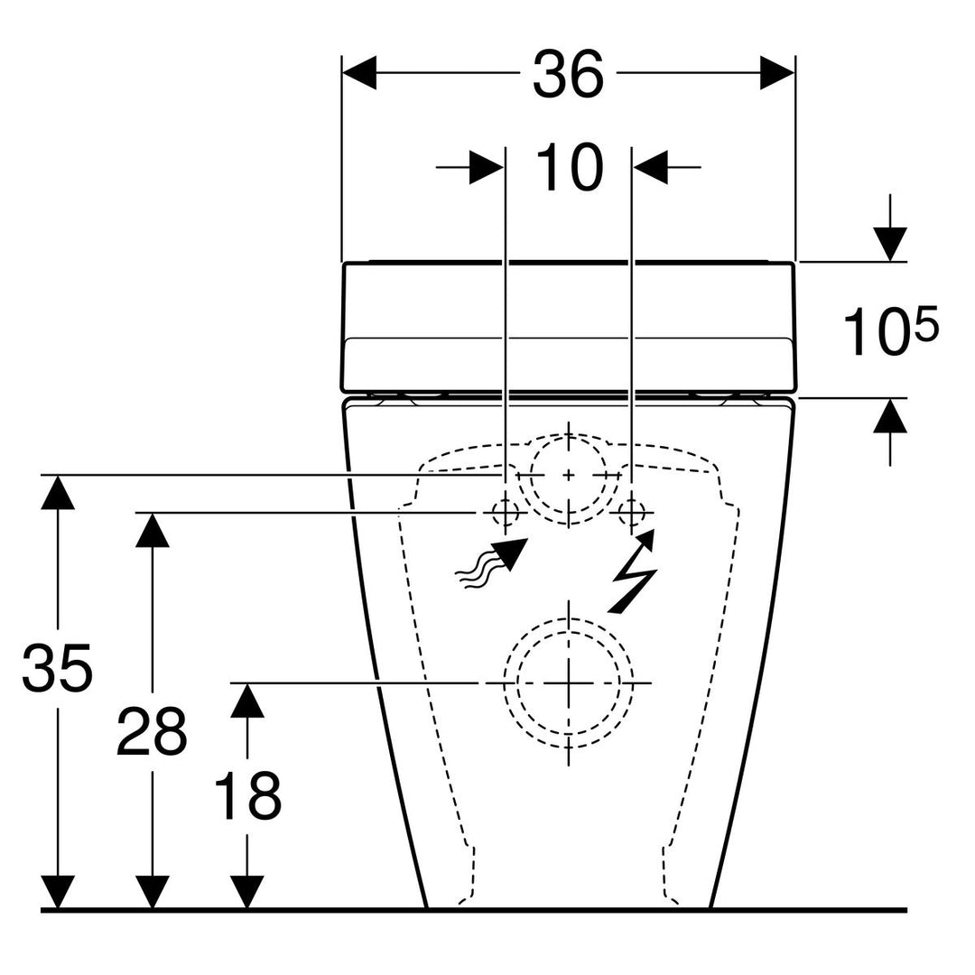 Geberit AquaClean Tuma Classic Floorstanding Shower Toilet