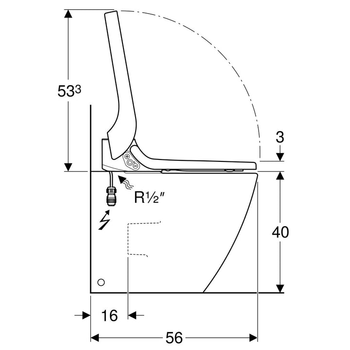 Geberit AquaClean Tuma Classic Floorstanding Shower Toilet