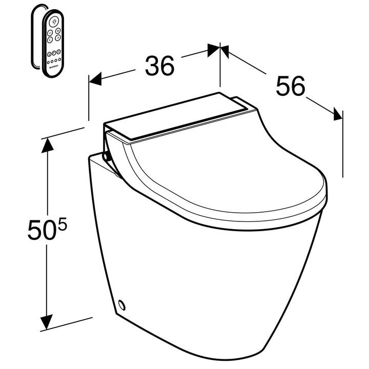 Geberit AquaClean Tuma Classic Floorstanding Shower Toilet