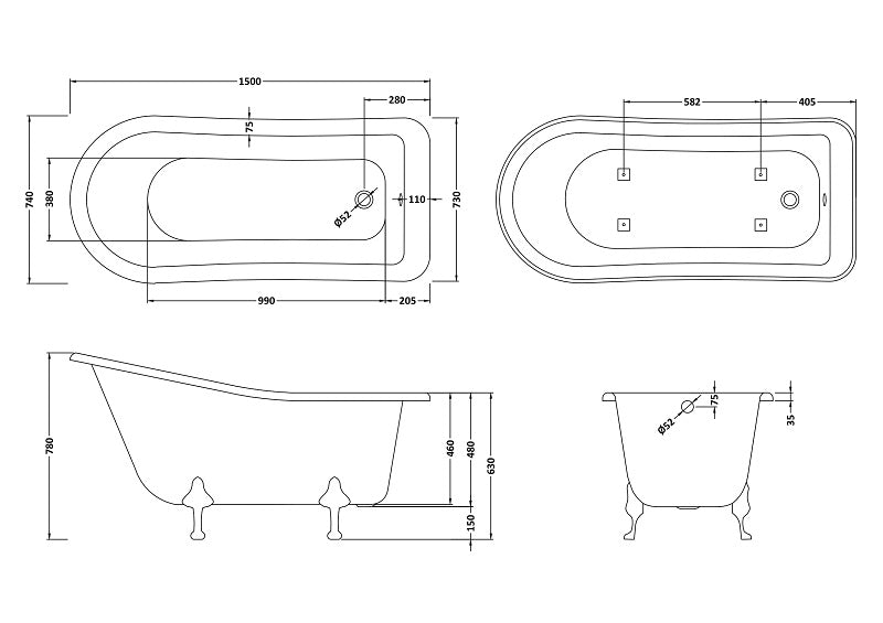 BC Designs Fordham Freestanding Bath