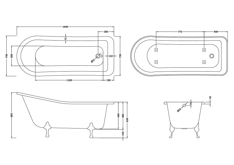 BC Designs Fordham Freestanding Bath