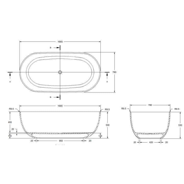 BC Designs Crea Freestanding Bath